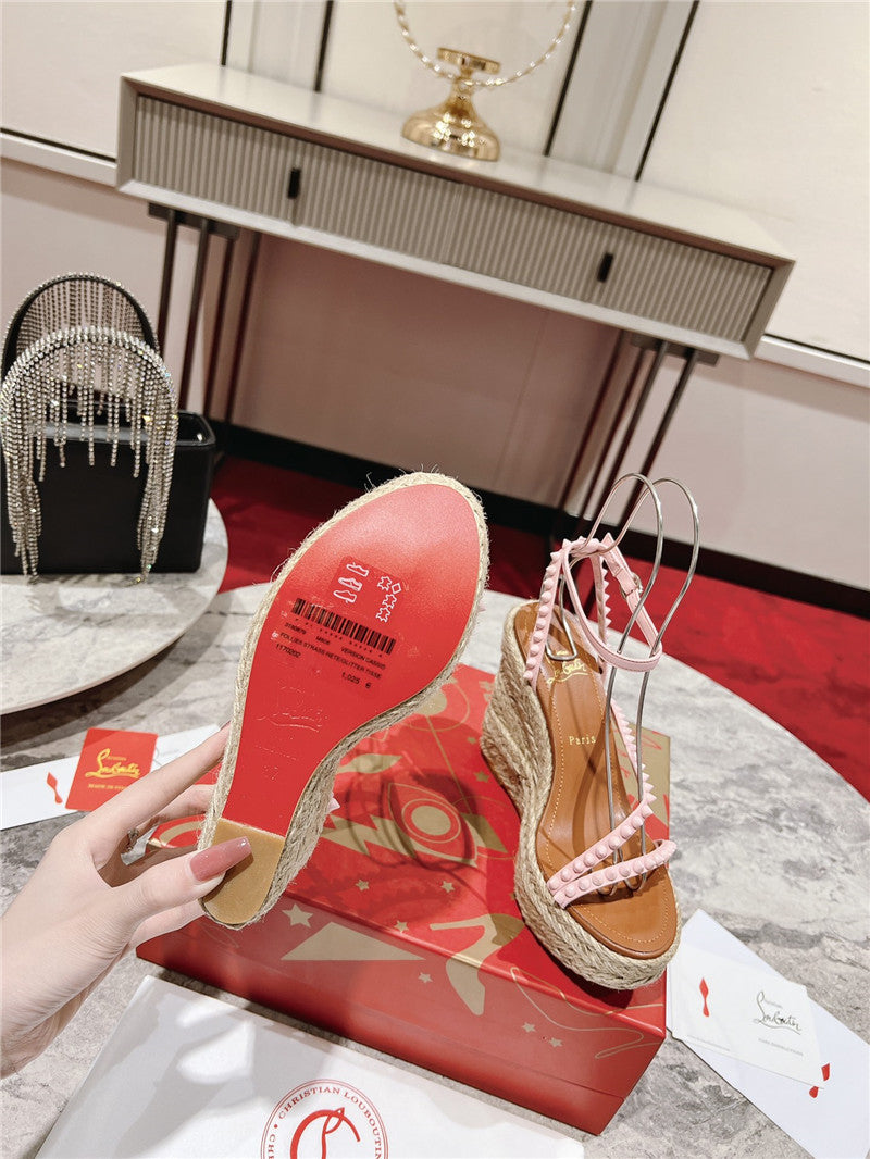 High Quality Luxury Christian Louboutin Wedge Sandals – Style 79444 product detail