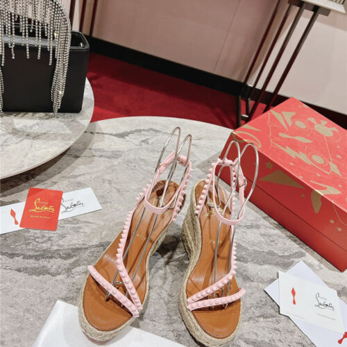 High Quality Luxury Christian Louboutin Wedge Sandals – Style 79444 product detail