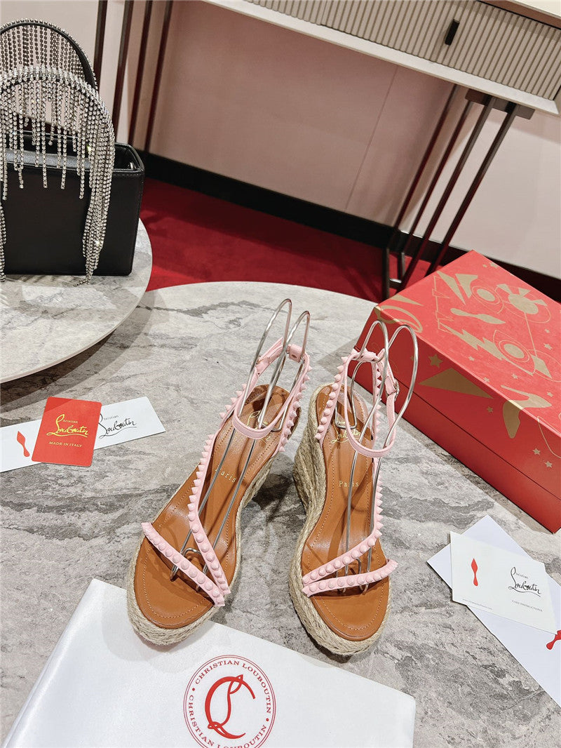 High Quality Luxury Christian Louboutin Wedge Sandals – Style 79444 product detail