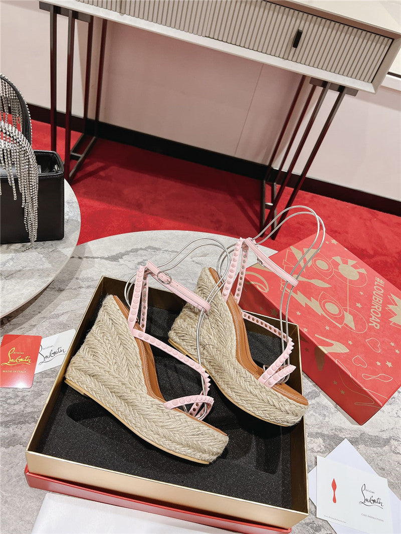 High Quality Luxury Christian Louboutin Wedge Sandals – Style 79444 product detail