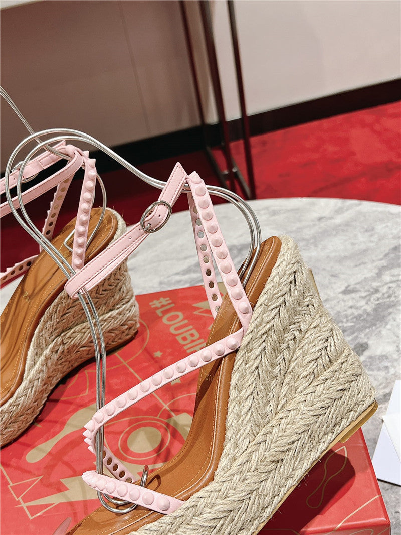 High Quality Luxury Christian Louboutin Wedge Sandals – Style 79444 product detail