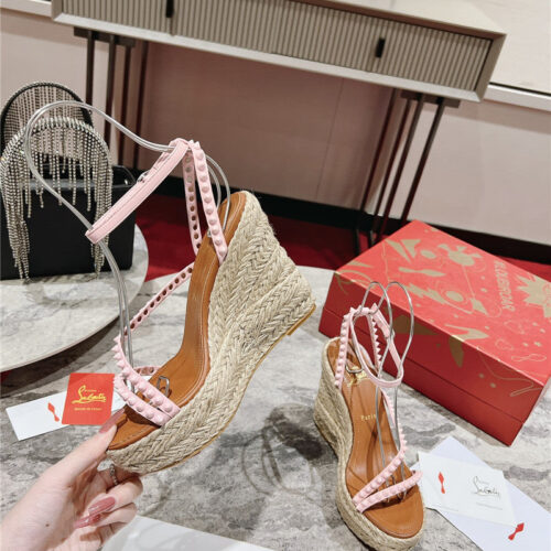 High Quality Luxury Christian Louboutin Wedge Sandals – Style 79444 alternate view