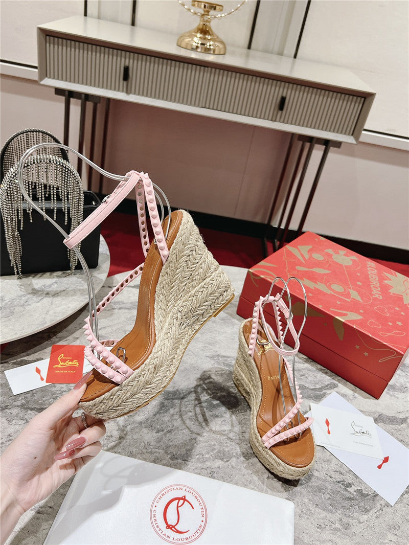 High Quality Luxury Christian Louboutin Wedge Sandals – Style 79444 product detail