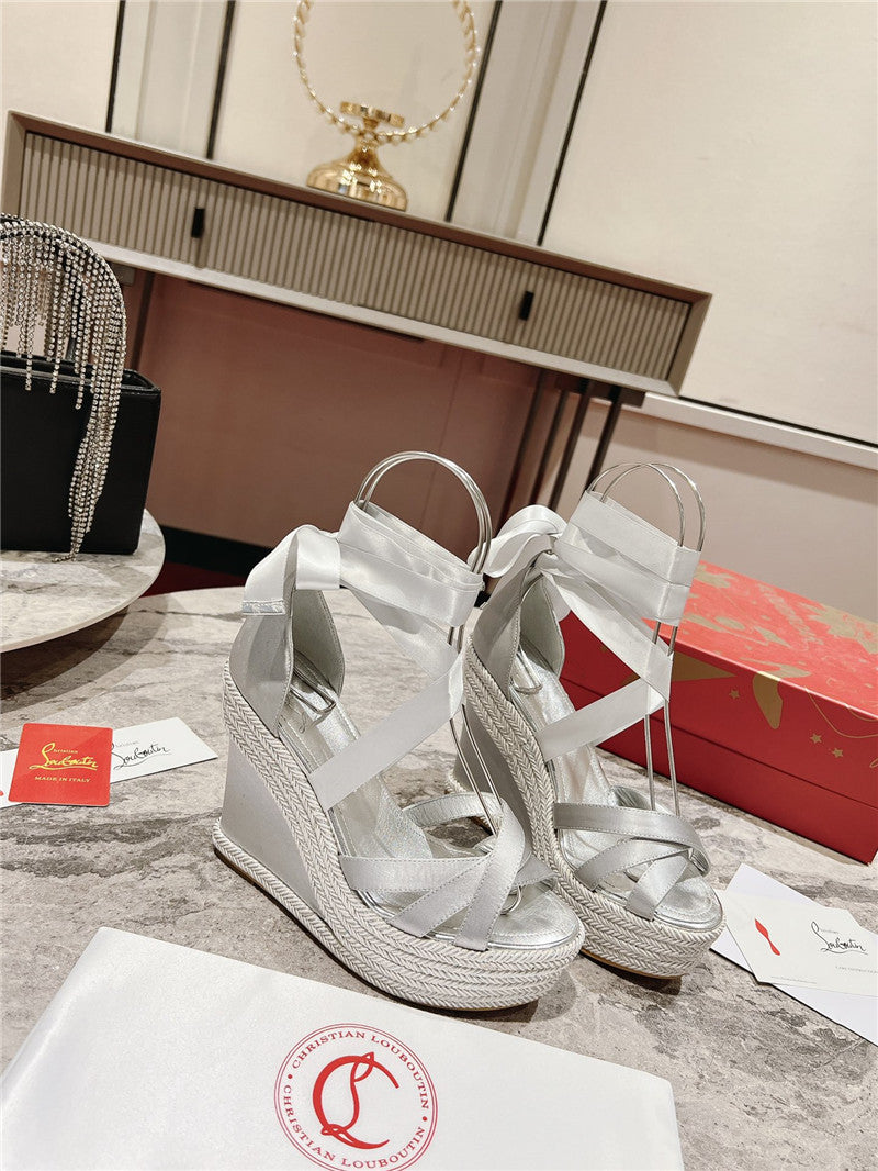 High Quality Luxury Christian Louboutin Wedge Sandals – Style 55156