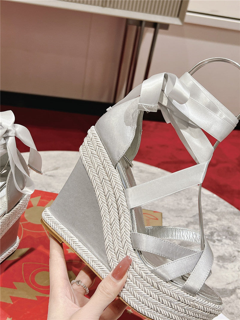High Quality Luxury Christian Louboutin Wedge Sandals – Style 55156 product detail