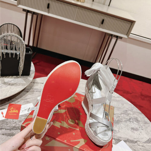 High Quality Luxury Christian Louboutin Wedge Sandals – Style 55156 product detail