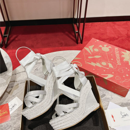 High Quality Luxury Christian Louboutin Wedge Sandals – Style 55156 alternate view