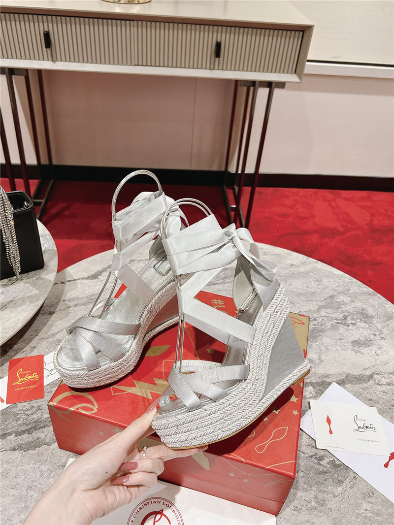 High Quality Luxury Christian Louboutin Wedge Sandals – Style 55156 product detail