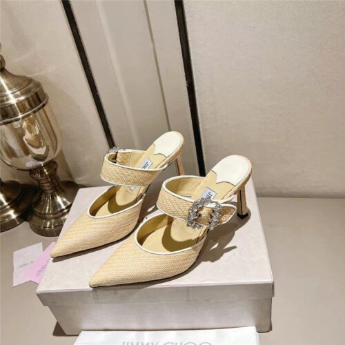 High Quality Luxury Jimmy Choo Buckle Heeled Sandals