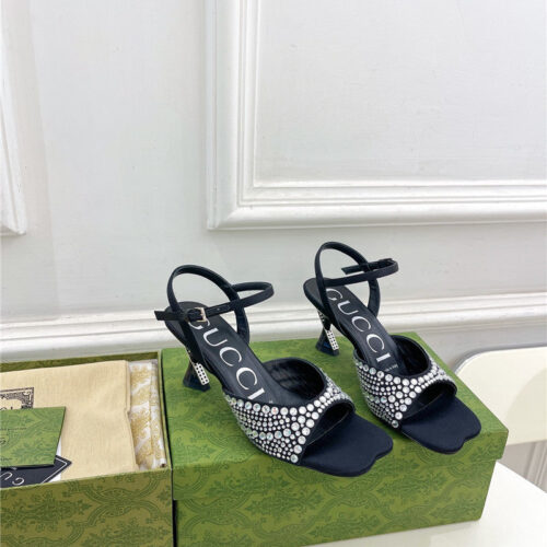 High Quality Luxury Gucci New Crystal Diamond Sandals And Slippers – Style 84307
