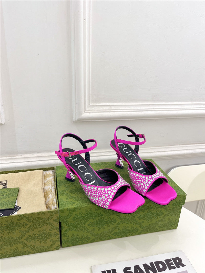 High Quality Luxury Gucci New Crystal Diamond Sandals And Slippers