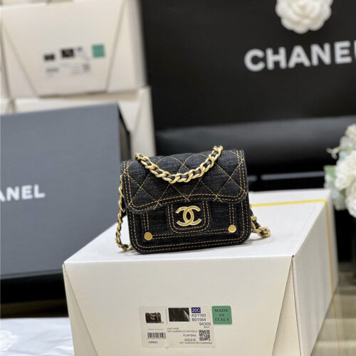 High Quality Luxury Chanel Mini Denim Messenger Bag