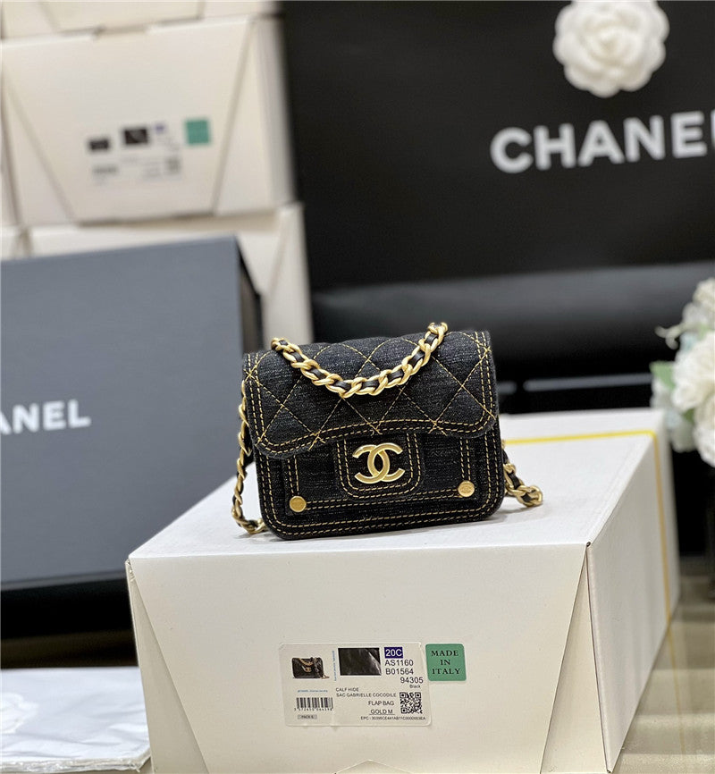 High Quality Luxury Chanel Mini Denim Messenger Bag