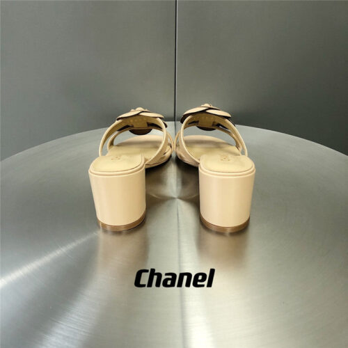 High Quality Luxury Chanel Camellia Slippers Sandals – Style 97830 product detail