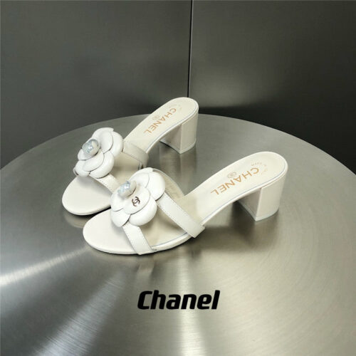 High Quality Luxury Chanel Camellia Slippers Sandals – Style 99526 product detail