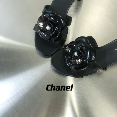 High Quality Luxury Chanel Camellia Slippers Sandals product detail