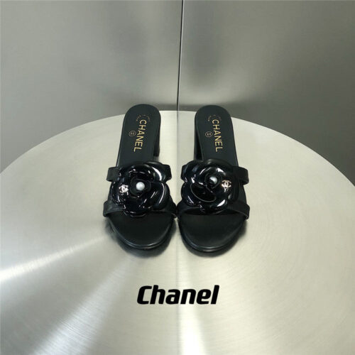 High Quality Luxury Chanel Camellia Slippers Sandals alternate view