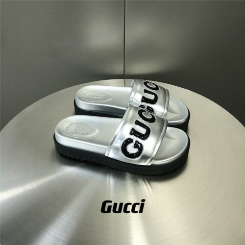 High Quality Luxury Gucci Letter Logo Platform Slippers – Style 15443