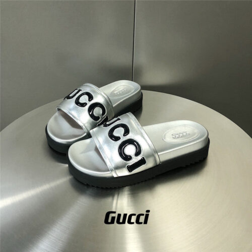 High Quality Luxury Gucci Letter Logo Platform Slippers – Style 15443 alternate view