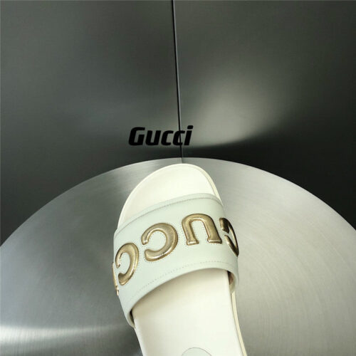 High Quality Luxury Gucci Letter Logo Platform Slippers product detail