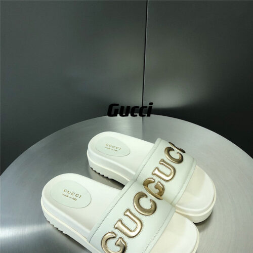 High Quality Luxury Gucci Letter Logo Platform Slippers product detail