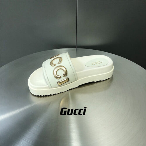 High Quality Luxury Gucci Letter Logo Platform Slippers product detail