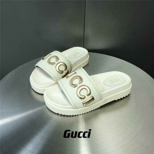 High Quality Luxury Gucci Letter Logo Platform Slippers product detail