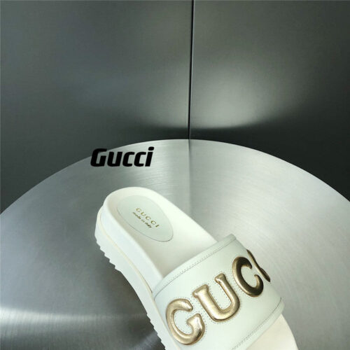 High Quality Luxury Gucci Letter Logo Platform Slippers product detail