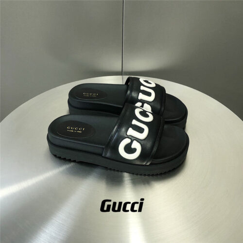 High Quality Luxury Gucci Letter Logo Platform Slippers – Style 51603
