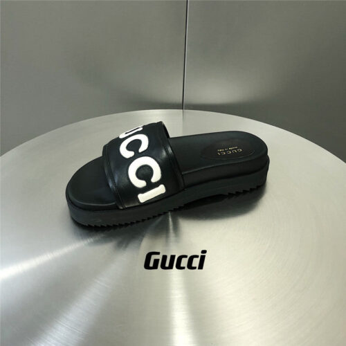 High Quality Luxury Gucci Letter Logo Platform Slippers – Style 51603 product detail