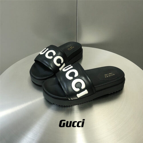 High Quality Luxury Gucci Letter Logo Platform Slippers – Style 51603 product detail