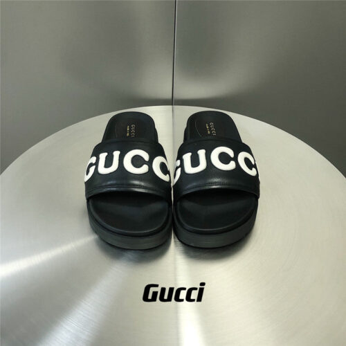 High Quality Luxury Gucci Letter Logo Platform Slippers – Style 51603 alternate view