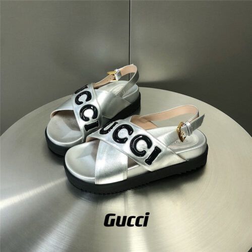 High Quality Luxury Gucci Letter Logo Platform Slippers Sandals – Style 77587