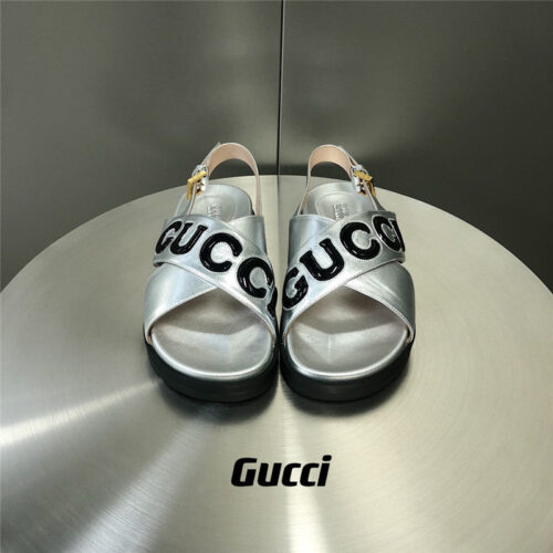 High Quality Luxury Gucci Letter Logo Platform Slippers Sandals – Style 77587 alternate view