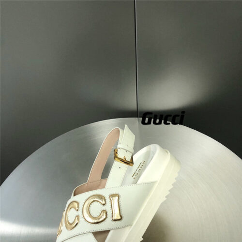 High Quality Luxury Gucci Letter Logo Platform Slippers Sandals – Style 12051 product detail