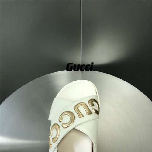High Quality Luxury Gucci Letter Logo Platform Slippers Sandals – Style 12051 product detail