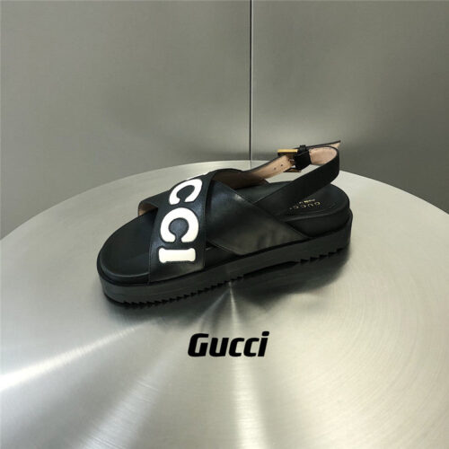 High Quality Luxury Gucci Letter Logo Platform Slippers Sandals product detail