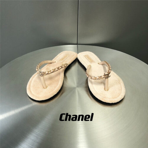 High Quality Luxury Chanel Chain Flip Flops – Style 38950 alternate view