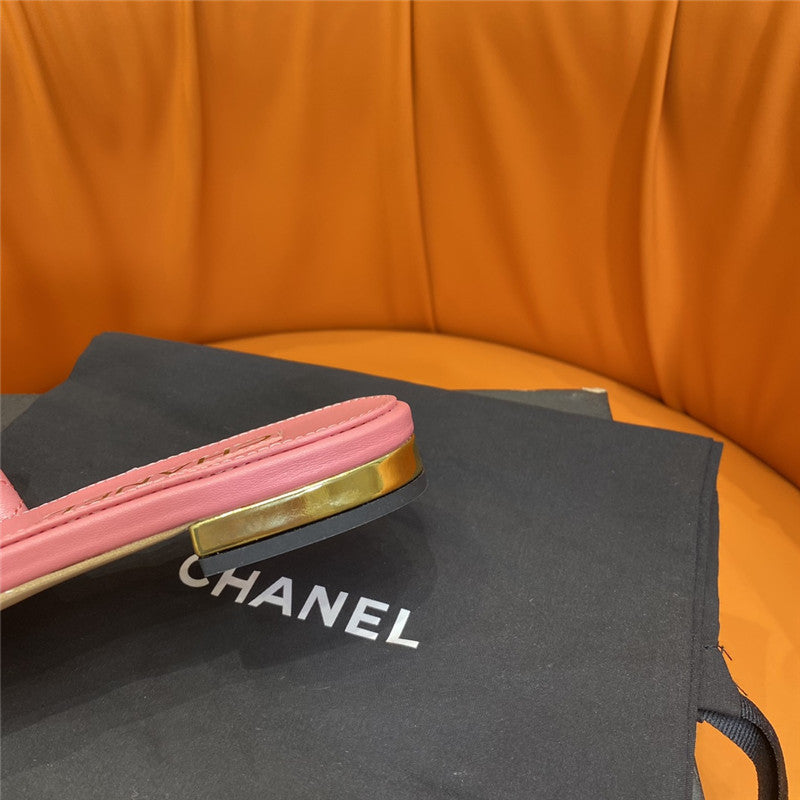 High Quality Luxury Chanel Embroidered Logo Slippers – Style 99910 product detail