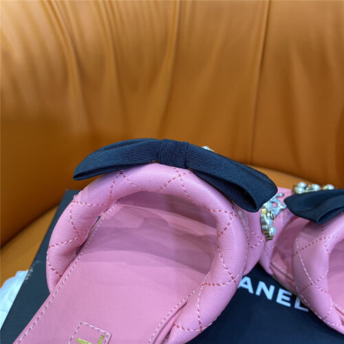 High Quality Luxury Chanel Embroidered Logo Slippers – Style 99910 product detail