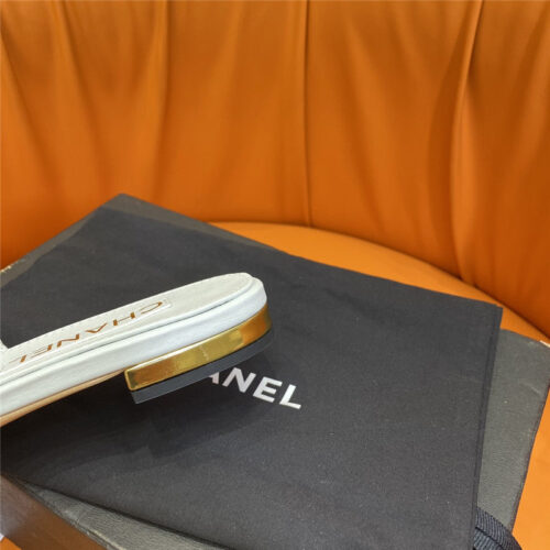 High Quality Luxury Chanel Embroidered Logo Slippers – Style 98214 product detail