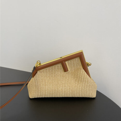 High Quality Luxury Fendi First Straw Bag