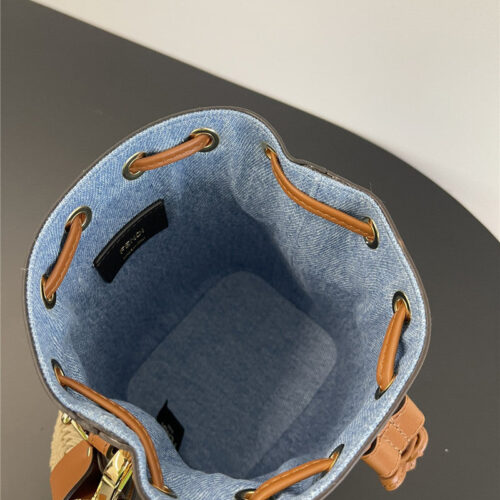 High Quality Luxury Fendi Denim Bucket Bag product detail