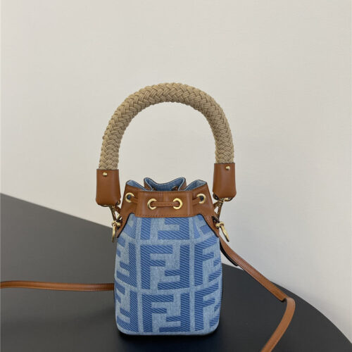 High Quality Luxury Fendi Denim Bucket Bag product detail
