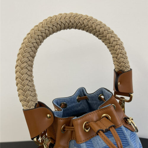 High Quality Luxury Fendi Denim Bucket Bag product detail