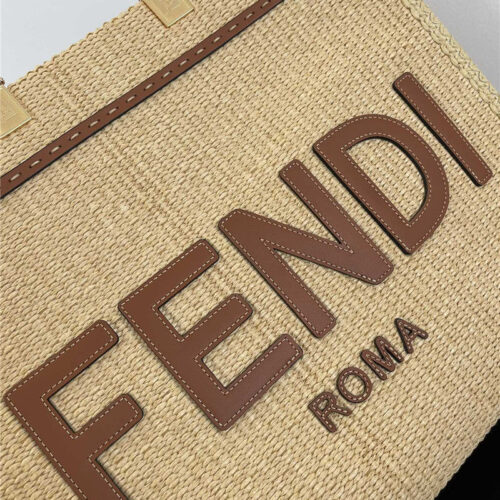 High Quality Luxury Fendi Sunshine Straw Shopping Bag product detail