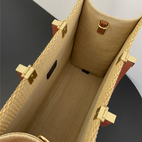 High Quality Luxury Fendi Sunshine Straw Shopping Bag product detail