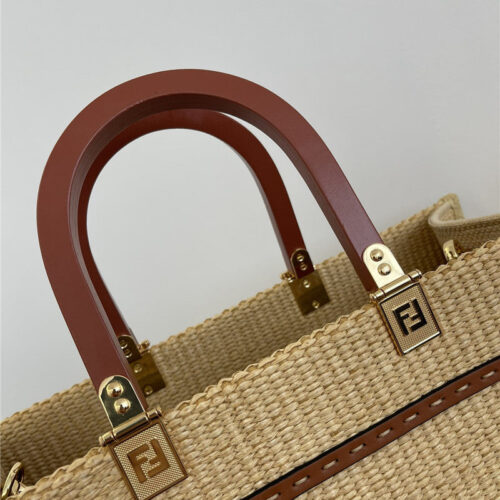 High Quality Luxury Fendi Sunshine Straw Shopping Bag product detail