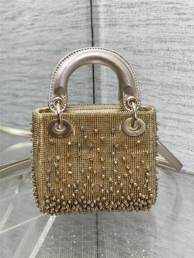 High Quality Luxury Lady Dior Beads Micro Bag product detail