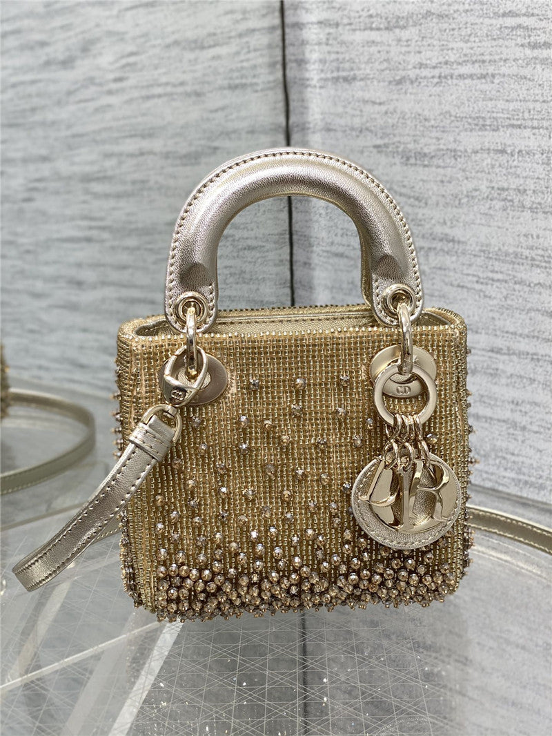 High Quality Luxury Lady Dior Beads Micro Bag